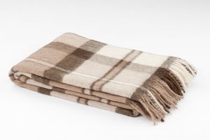  Плед-одеяло "ПЕРУ-АЛЬПАКА-01" из шерсти 65% альпака, 35% мериноса (100см х 140см) ― ButikLand